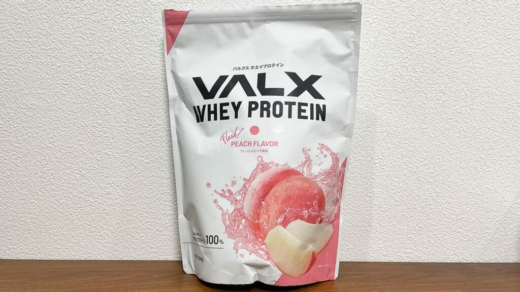 VALXフレッシュピーチ味のパッケージ